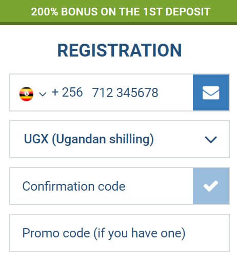 1xBet Uganda Registration