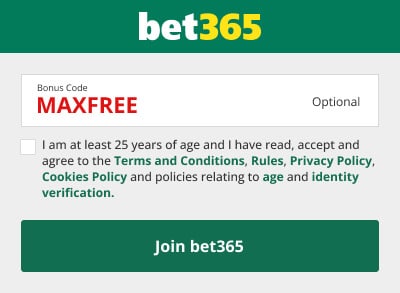 where to enter the bet365 bonus code