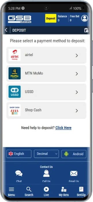Gal Sport Payment Methods